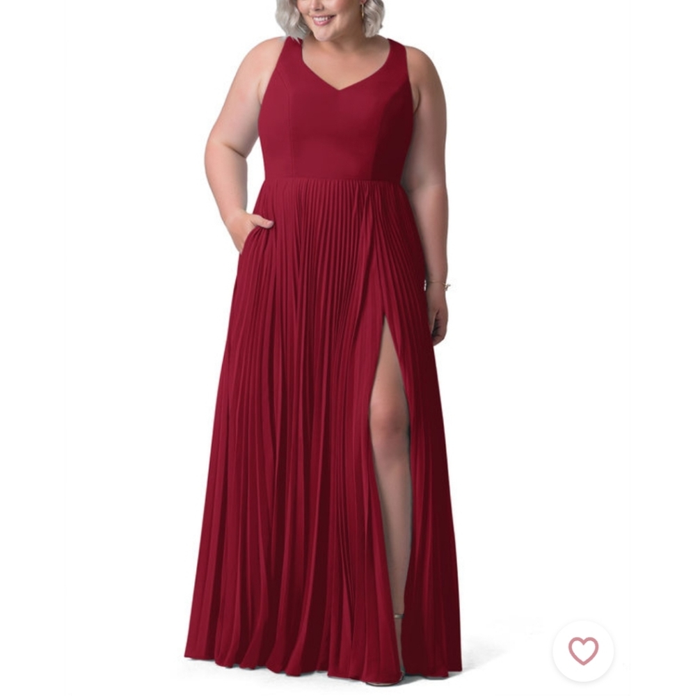 Burgundy Azazie Formal Gown